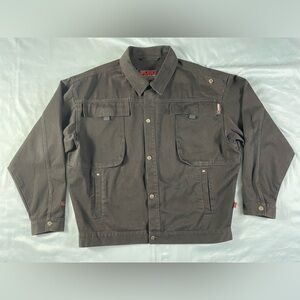 Fubu Vintage Multi-pocketed Jean Jacket size 2XL Black